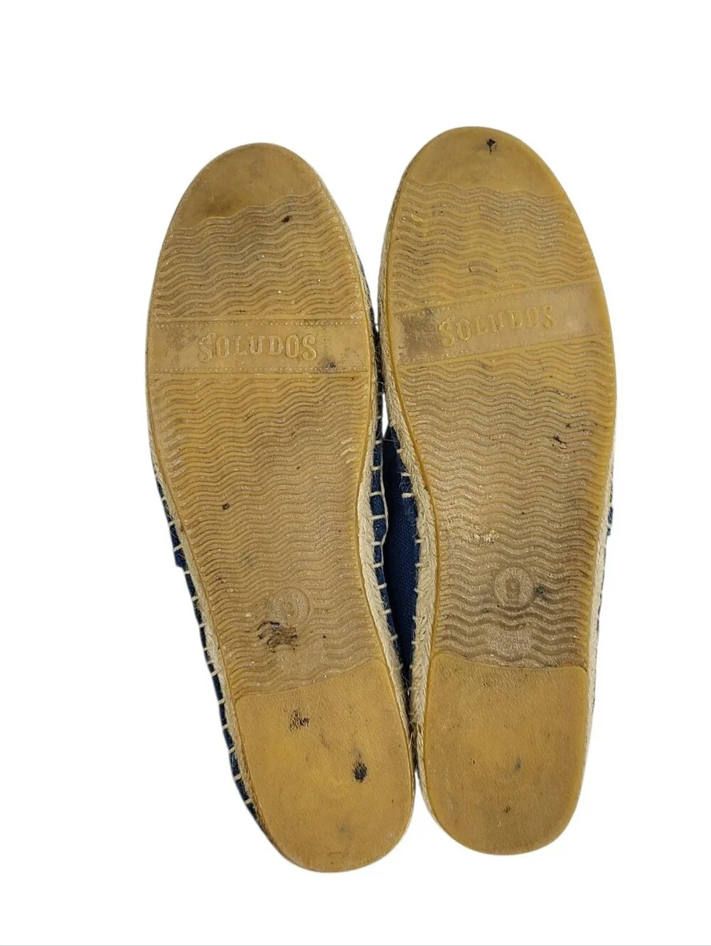 Soludos Blue Cotton Canvas Slip-on Espadrilles Women's Size 9
